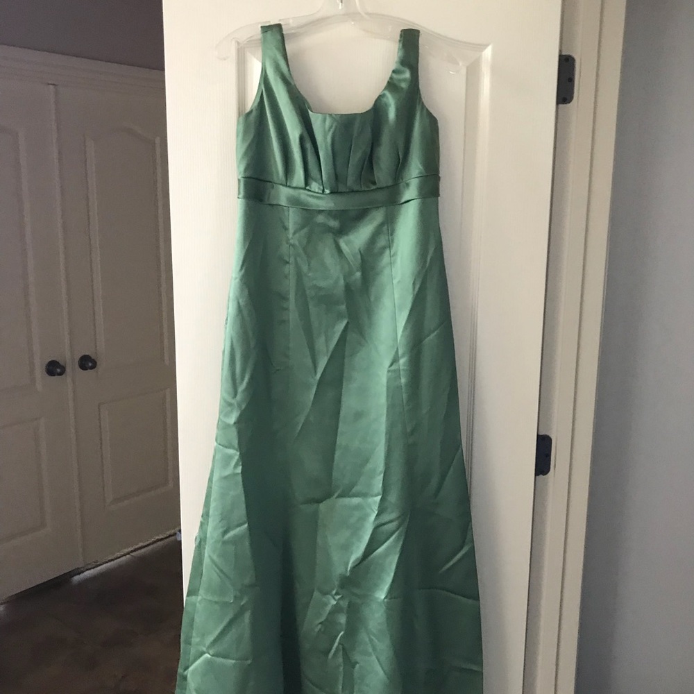 Sage Green Full Length Formal Dress.